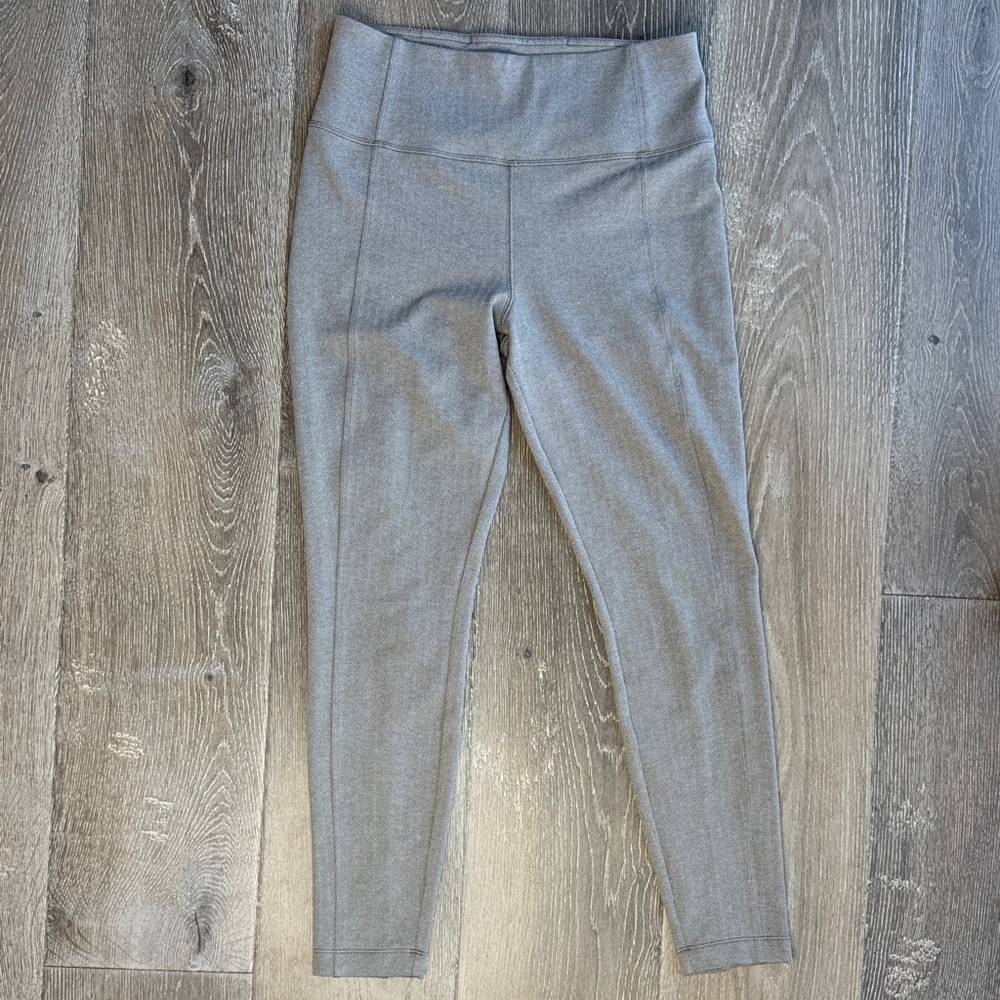Athleta Delancey Herringbone Gray Tight Leggings 0444